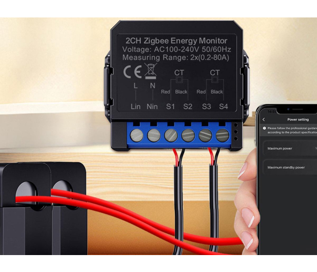 Avatto Inteligentny dwukierunkowy licznik energii ZigBee ZWPM16-2 - 1510616 - zdjęcie 4